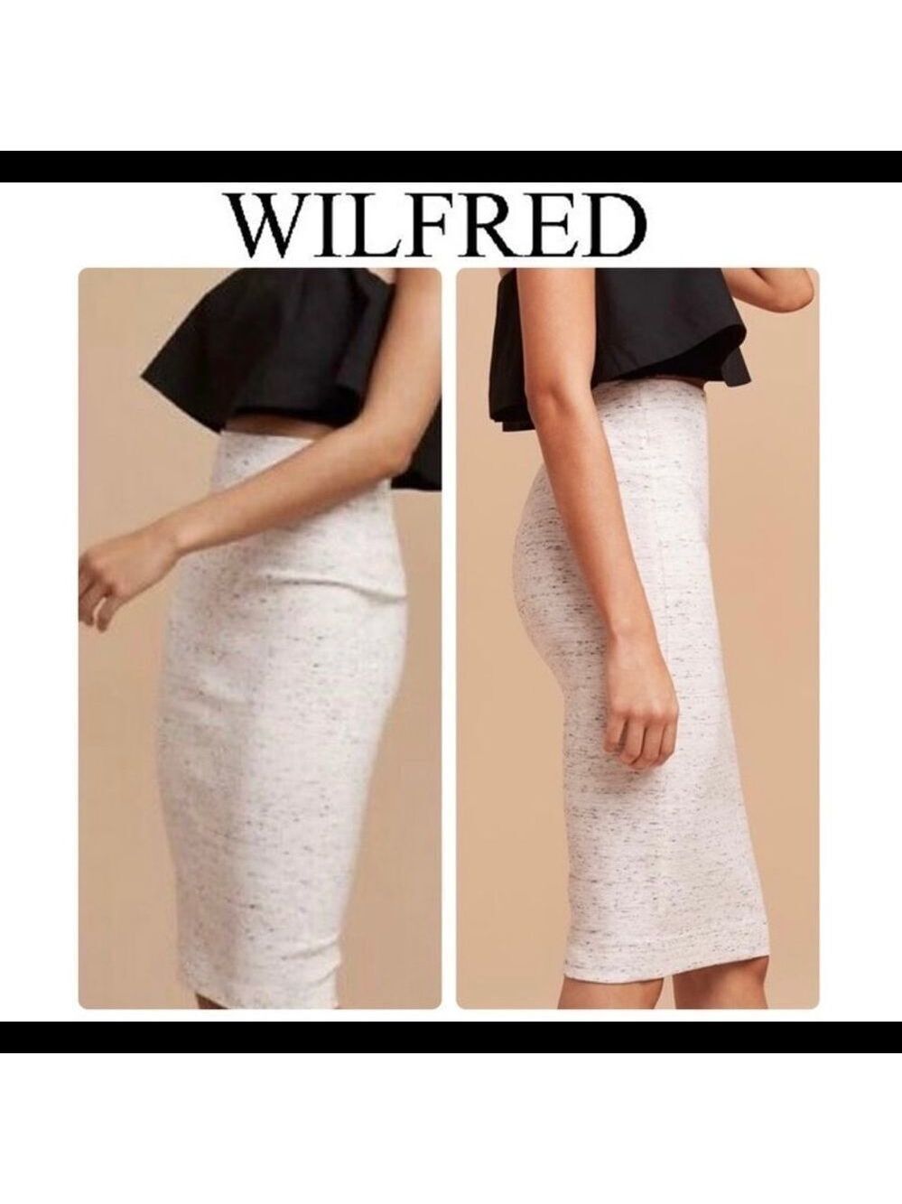 𝅺ARITZIA Wilfred gray marble skirt size small